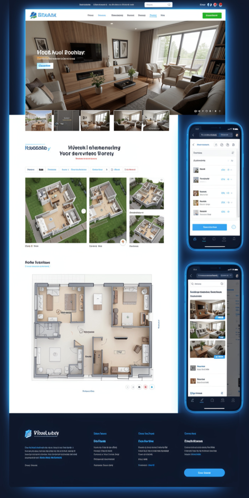 freepik real estate website interface with embedded 3d vir 25126